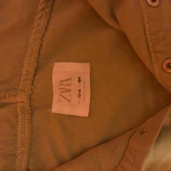 Green denim Zara Kids Dress. Size 13-14 - Picture 4 of 4